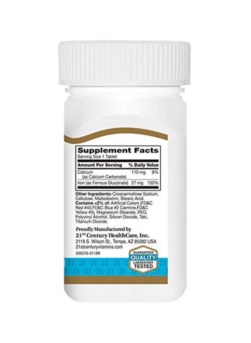 21st Century Iron 27 mg Dietary Supplement - 110 Tablets - Image 3